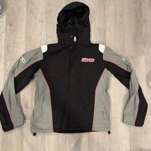 KYB Motorsport Lightweight Down Jacket Black and Grey Size XL Motorcycle Riding